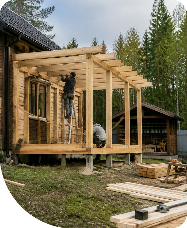 Строительство пристроек и построек на участке в Майкопе